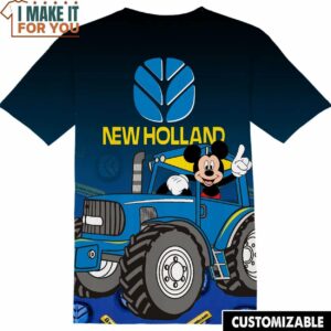 New Holland Agriculture Disney Mickey Tee, Cool Shirt for Guys