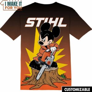 STIHL Power Tools Disney Mickey Tee, Cool Shirt for Guys