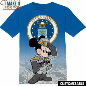 United States Air Force Mickey Disney Tee, Cool Shirt for Guys