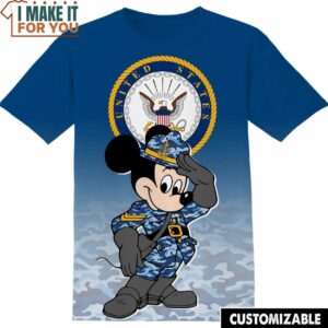 United States Navy Corps Disney Mickey Tee, Cool Shirt for Guys