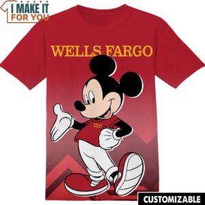 Wells Fargo Disney Mickey Tee, Cool Shirt for Guys