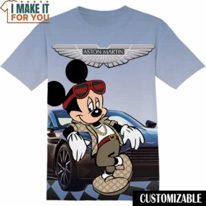 Aston Martin Disney Mickey Shirt, Cool Mens Graphic Tees