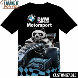 BMW M Motorsport F1 Team Kung Fu Panda Shirt, Cool Mens Graphic Tees
