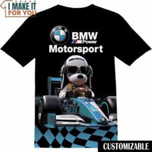 BMW M Motorsport F1 Team Snoopy Dog Shirt, Cool Mens Graphic Tees
