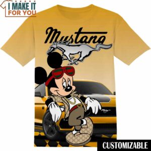 Ford Mustang Disney Mickey Shirt, Cool Mens Graphic Tees