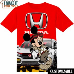Honda Disney Mickey Shirt, Cool Mens Graphic Tees