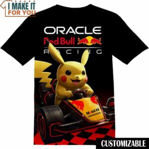 Oracle Red Bull Racing Pokemon Pikachu Shirt, Cool Mens Graphic Tees