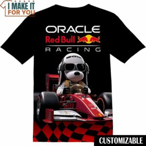 Oracle Red Bull Racing Snoopy Dog Shirt, Cool Mens Graphic Tees