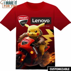 Racing Ducati Lenovo Pokemon Pikachu Shirt, Cool Mens Graphic Tees