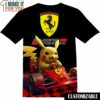 Scuderia Ferrari Formula Pokemon Pikachu Shirt, Cool Mens Graphic Tees