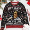 Hey Santa Do You Like Huey Lewis and The News Sweater, Funny Ugly Christmas Sweater