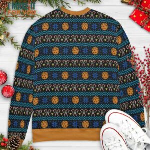 Santa Wants Cookies Ho Ho Nom Cookie Monster Sweater Cool Ugly Christmas Sweater 2