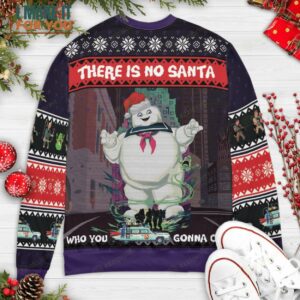There Is No Santa Ghostbusters Christmas Sweater Vintage Ugly Christmas Sweaters 2