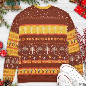 You shall not peek at your presents Gandalf The Lord of the Rings Sweater Vintage Ugly Christmas Sweaters 2