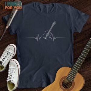 Acoustic Guitar Heart Beat T Shirt Funny Music T Shirts 2