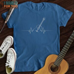Acoustic Guitar Heart Beat T Shirt Funny Music T Shirts 3
