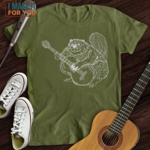 Beaver Guitar T Shirt Music Gift Ideas 4