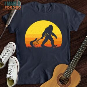Bigfoot Dragging Guitar T Shirt Great Gifts For Musicians 3