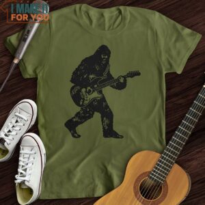 Bigfoot Playing Guitar T Shirt Christmas Gifts For Musicians 4