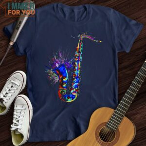 Blue Jazz Sax T Shirt Xmas Gifts For Music Players 3