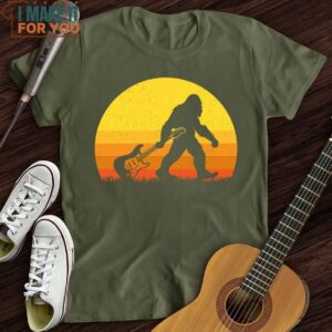 Bigfoot Dragging Guitar T Shirt Great Gifts For Musicians 7