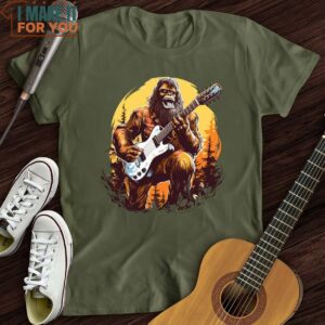 Bigfoot Shredding T Shirt Christmas Presents For Musicians 7