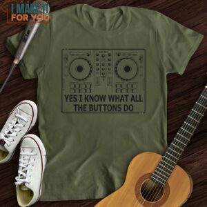 Buttons T Shirt Music Lover Graphic Shirt 3