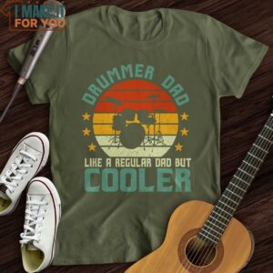 Drummer Dad T Shirt Vintage Music Tee 3