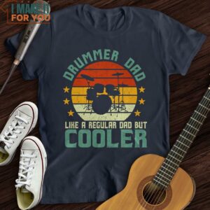 Drummer Dad T Shirt Vintage Music Tee 4