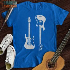 Electric and Bass Guitar T Shirt Vintage Music Tee 3
