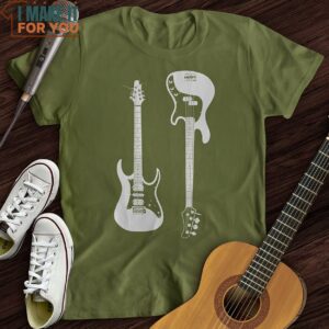 Electric and Bass Guitar T Shirt Vintage Music Tee 4