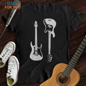 Electric and Bass Guitar T Shirt Vintage Music Tee 5