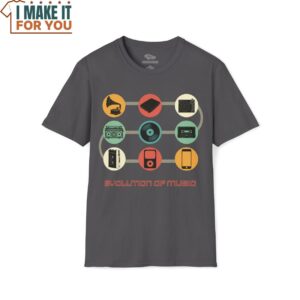 Evolution of Music T Shirt Music Graphic Tees 4
