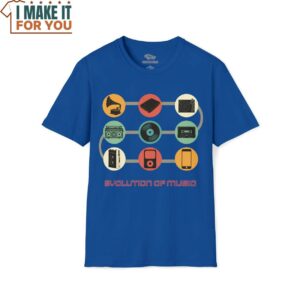 Evolution of Music T Shirt Music Graphic Tees 5