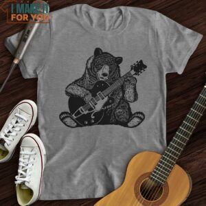 Guitar Bear T Shirt Music Graphic T Shirts 3