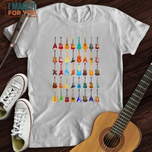 Guitar Collection T-Shirt, Music Graphic T-Shirts