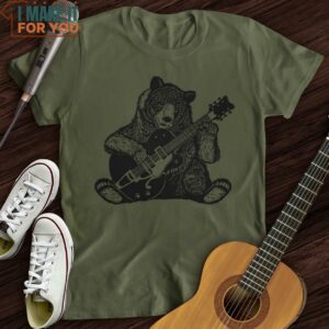 Guitar Bear T Shirt Music Graphic T Shirts 4