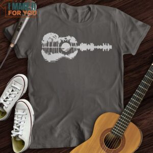 Guitar Landscape T Shirt, Gift for Music Lover 2