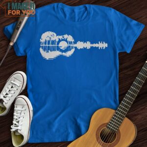 Guitar Landscape T Shirt, Gift for Music Lover 3