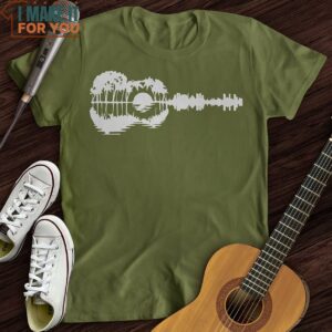 Guitar Landscape T Shirt, Gift for Music Lover 5