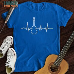 Guitar Heartbeat T Shirt, Gift for Music Lover 3