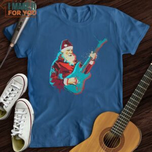 Guitar Santa T Shirt Gift for Music Lover 4