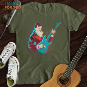 Guitar Santa T Shirt Gift for Music Lover 6