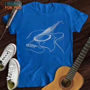 Guitar Sketch T Shirt Gift for Music Lover 2