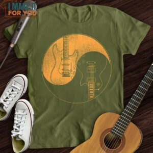 Guitars Yin Yang T Shirt Gift for Music Lover 5
