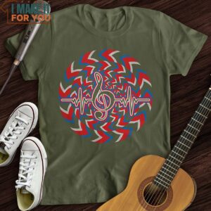 Heartbeat Music Note T Shirt Gifts for Musicians 6