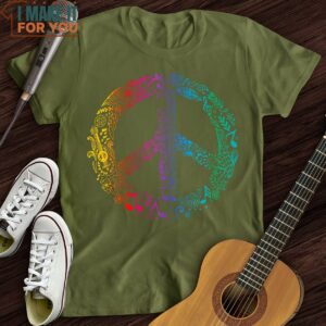 Peace Sign T Shirt Gift for Music Lover 6 1