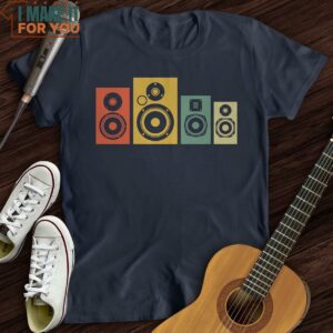 Rainbow Speakers T Shirt Music Lover Graphic Tee 4