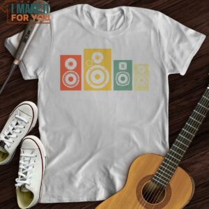 Rainbow Speakers T Shirt Music Lover Graphic Tee 6