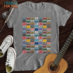 Rainbow Cassette T Shirt Music Lover Graphic Tee 3 1